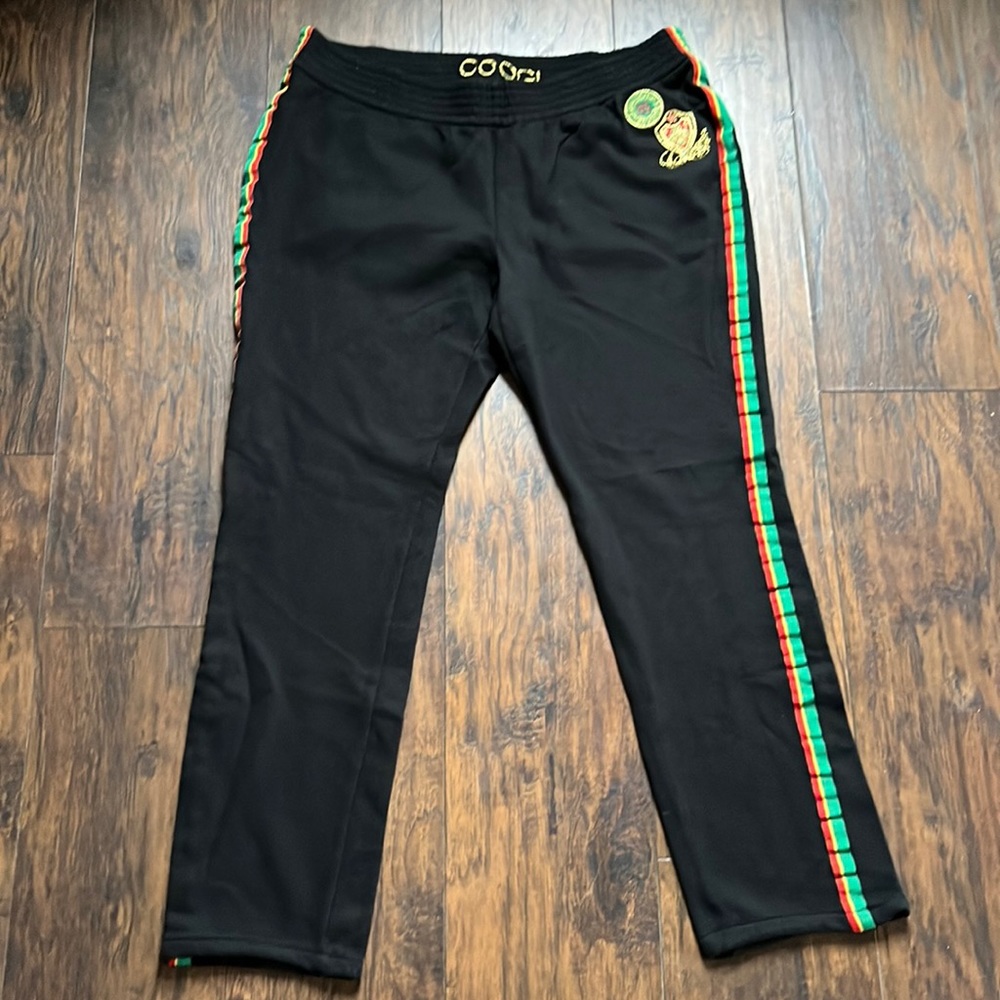 COOGI Black Striped Side Sweatpants